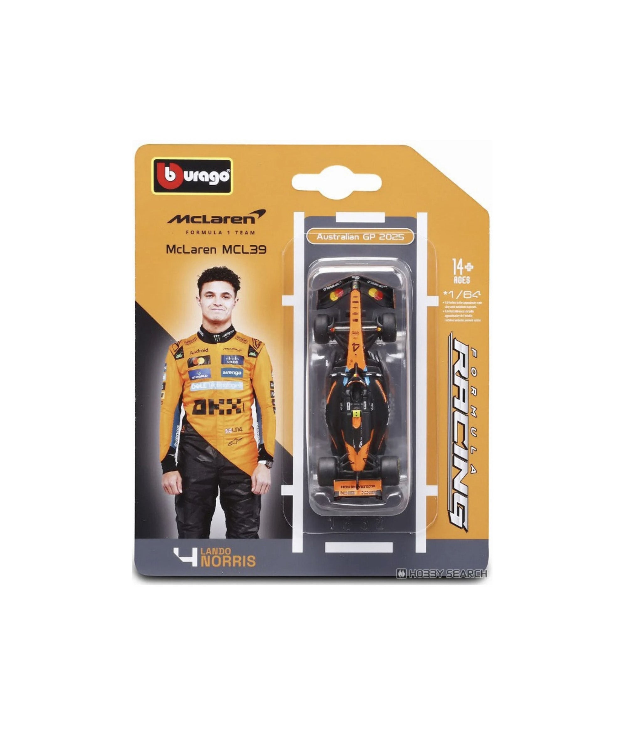布拉格 1/64 F1 迈凯伦 MCL39 4 兰多·诺里斯